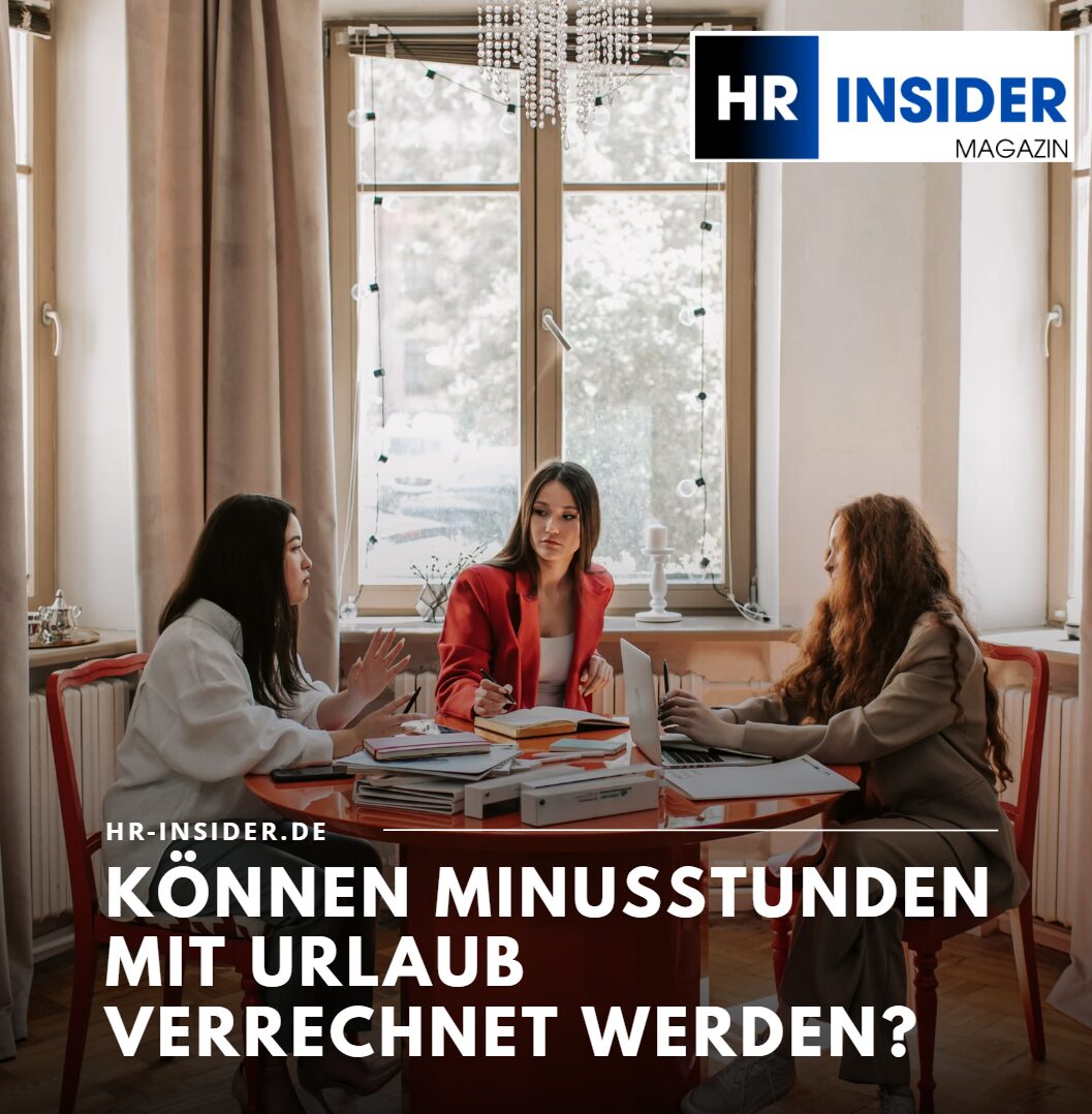 Können Minusstunden mit Urlaub verrechnet werden Können Minusstunden mit Urlaub verrechnet werden