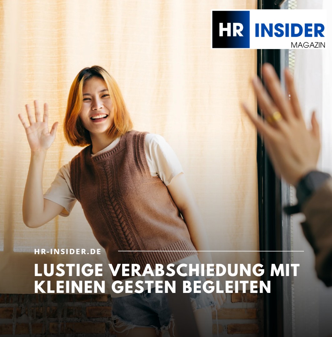 Lustige Verabschiedung mit kleinen Gesten begleiten Lustige Verabschiedung mit kleinen Gesten begleiten