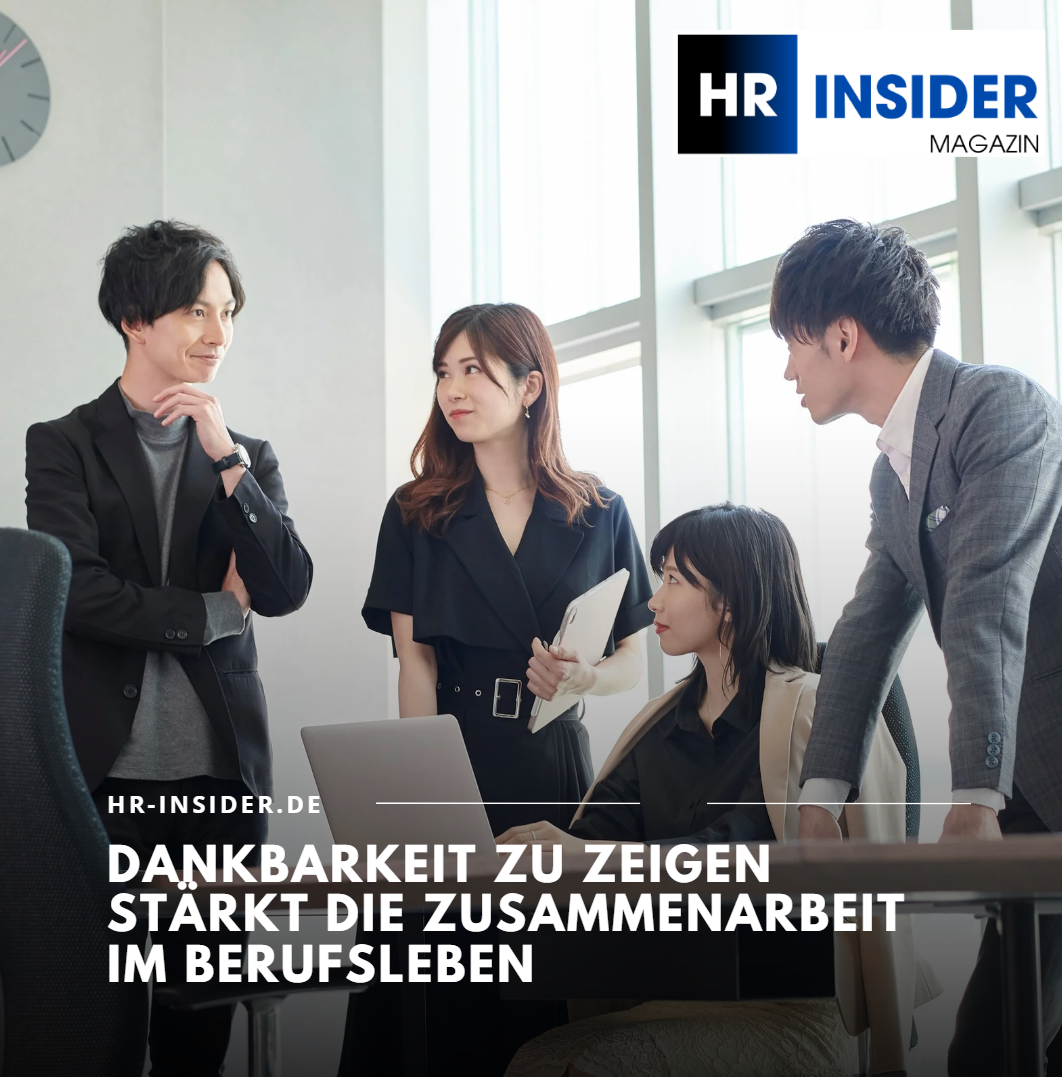 Dankbarkeit zu zeigen stärkt die Zusammenarbeit im Berufsleben Dankbarkeit zu zeigen stärkt die Zusammenarbeit im Berufsleben